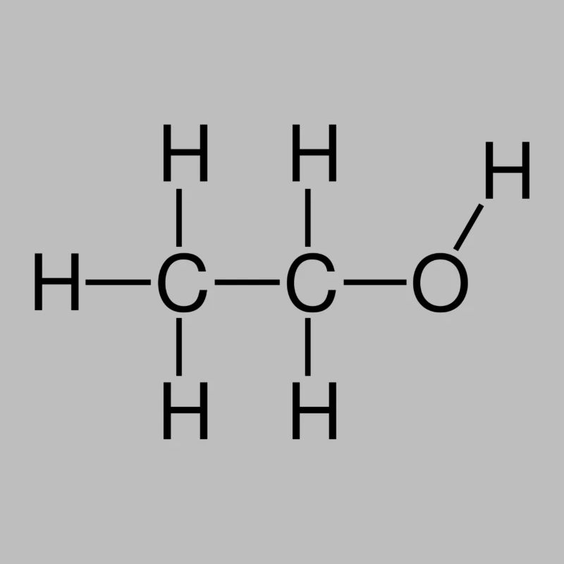 Formule développée par l'alcool éthylique