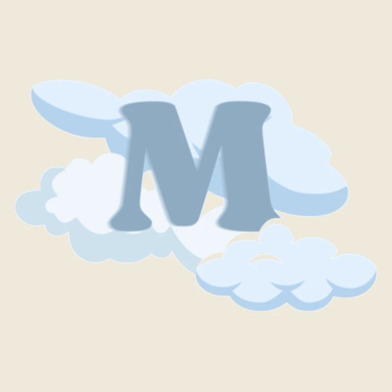 Blauer Buchstabe M