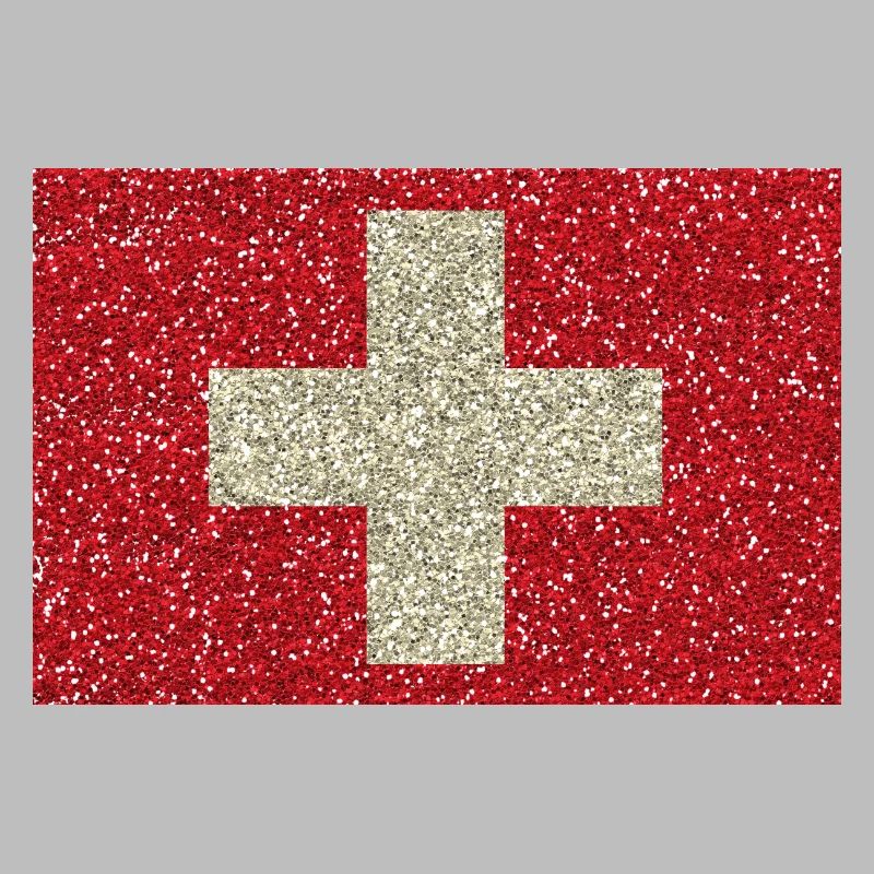 drapeau suisse Glitter drapeau tradition indigène