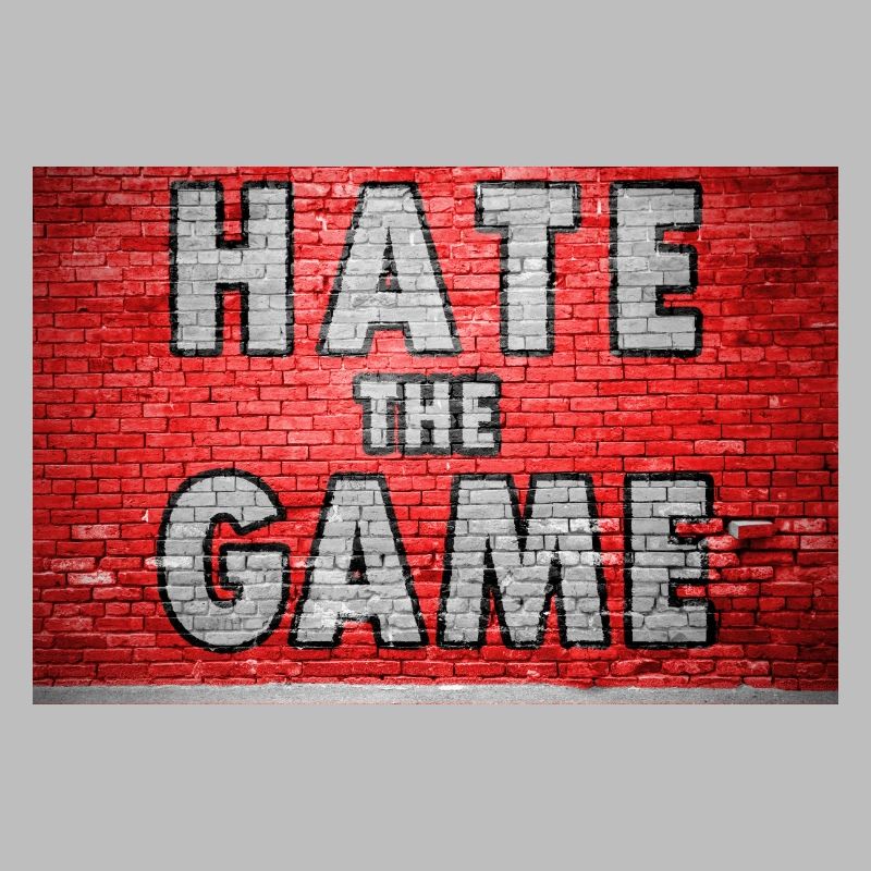 Hate The Game Ziegelsteinmauer Graffiti