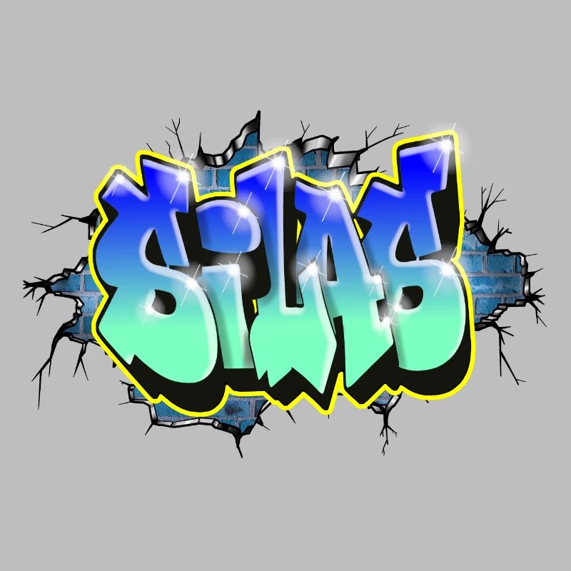 Graffiti SILAS brique gift ANNIVERSAIRE NAISSANCE