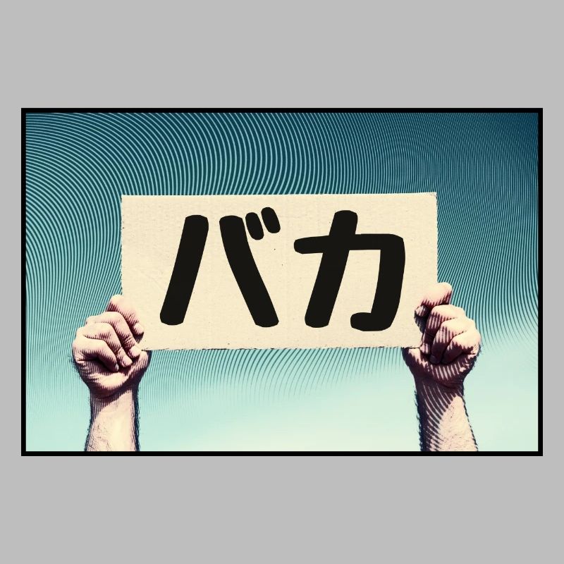 Schild - Baka!