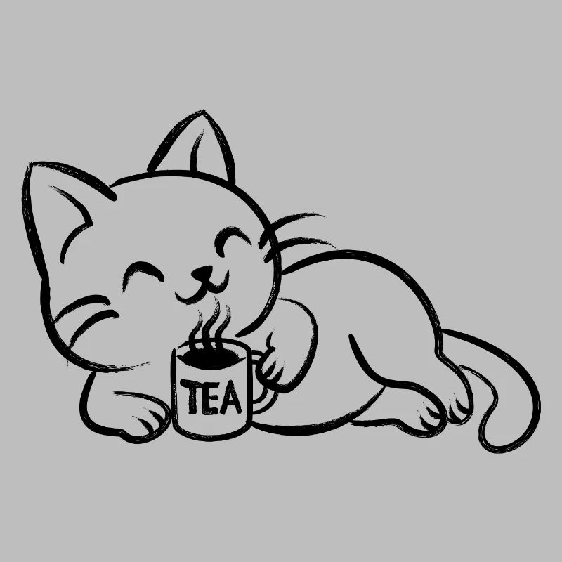 Chillin Tea Cat