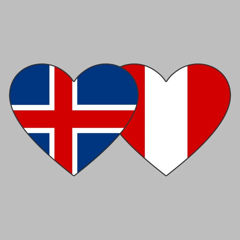 Islande Pérou Drapeau du Cœur