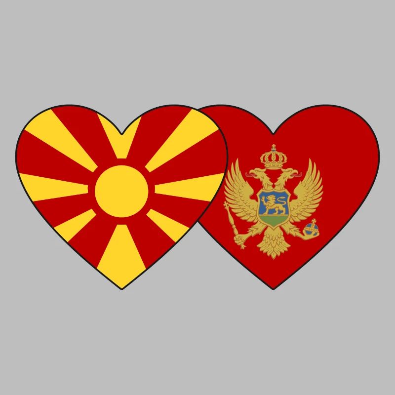 Macédoine Monténégro drapeau
