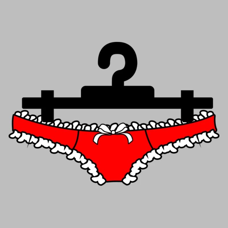 Dessous-Slips oder Damenunterhosen hängen an der Kleidung