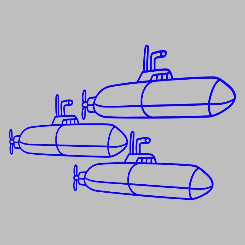 3 Submarines Fleet Three Squadrons Group Team Crew
