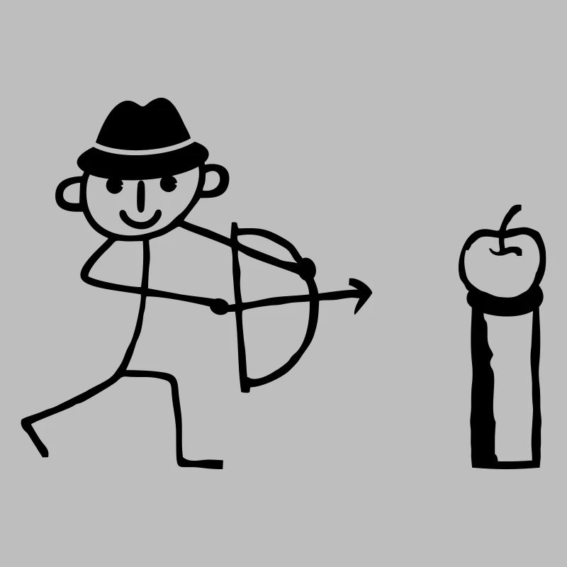 Strichmännchen Bogenschießen