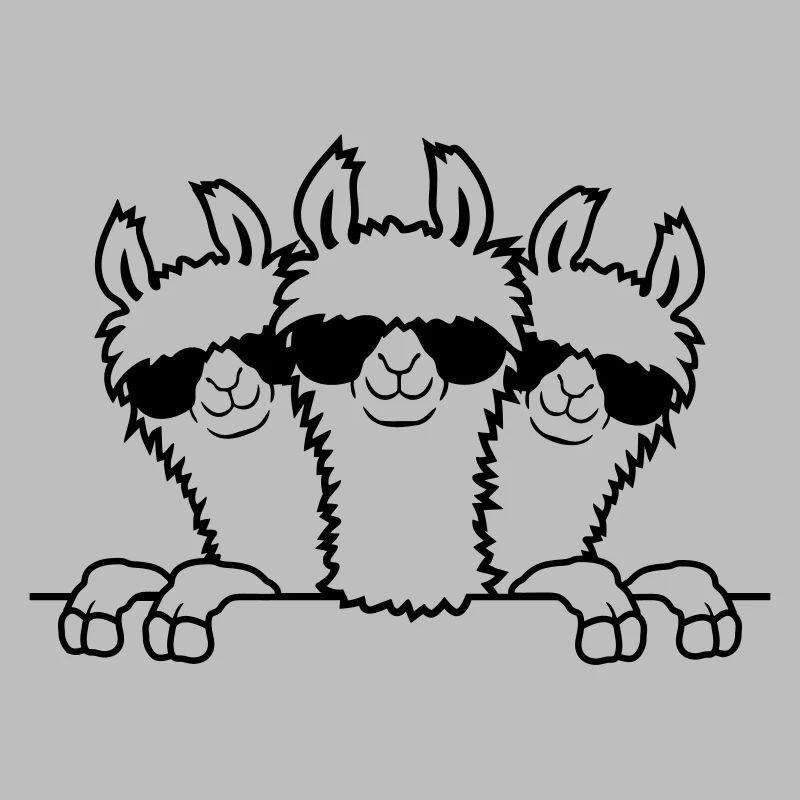 Hinter Mauer Lamas Freunde