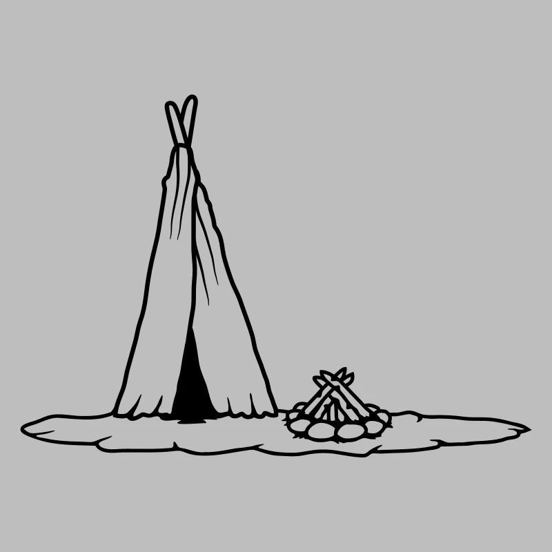 Campground Campfire primitive tent