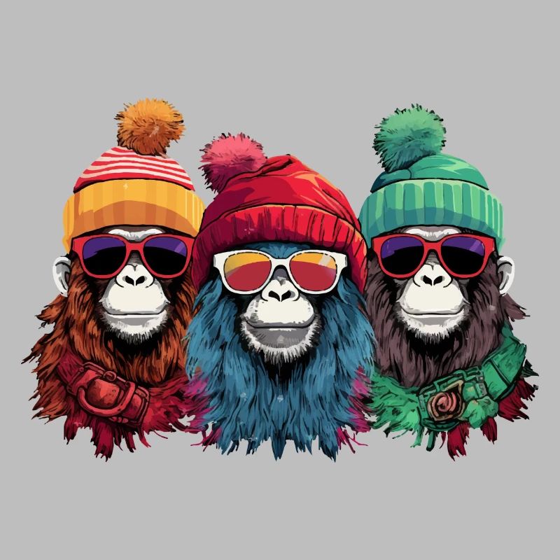 Singes de Noël moches