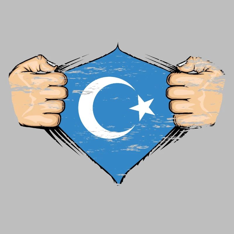 Design de drapeau ouïghour utilisé
