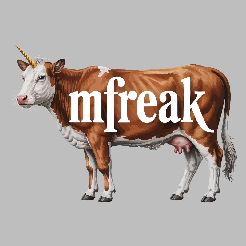 Freaky Cow Typography Tee