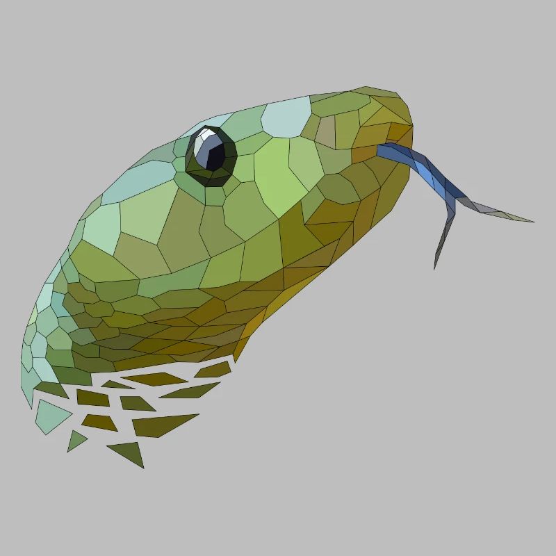 Schlange geometrisch Low Poly