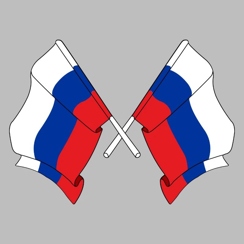 Deux drapeaux Russie