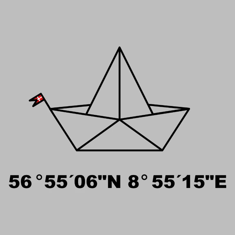 Folding boat, Ejerslev Havn coordinates design