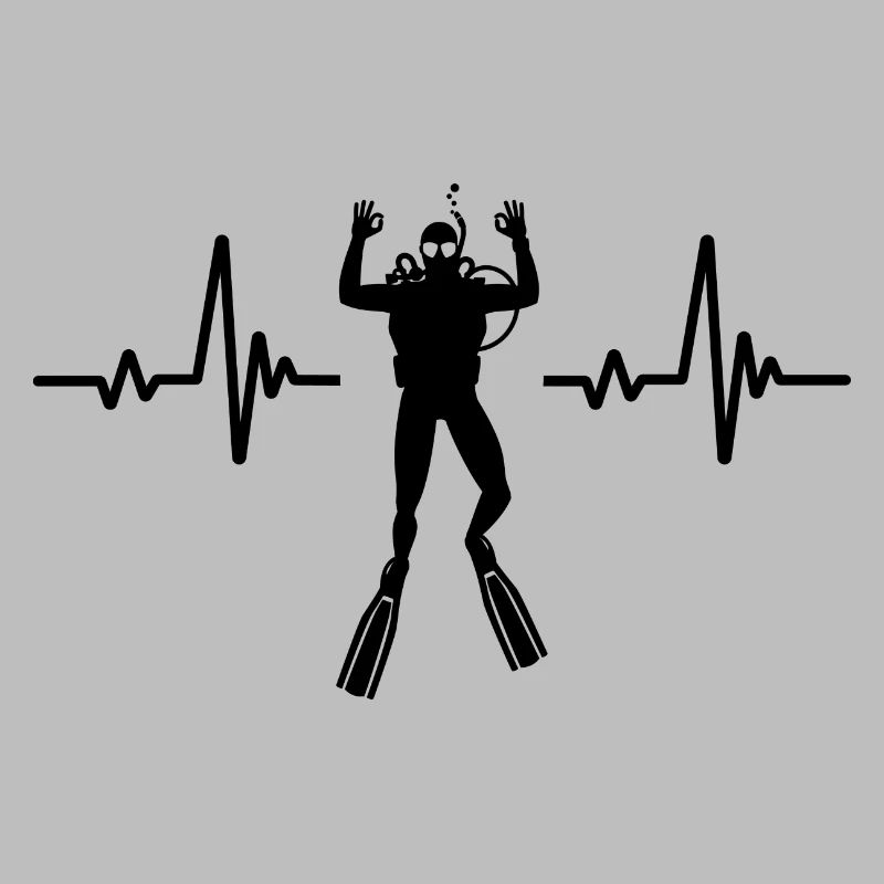 Diving Diver Heartbeat. Ich liebe das Tauchen