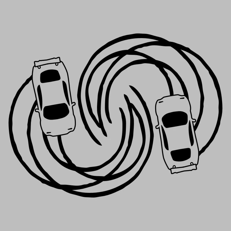 kreis kurve stunt 2 freunde team bremsspuren drift
