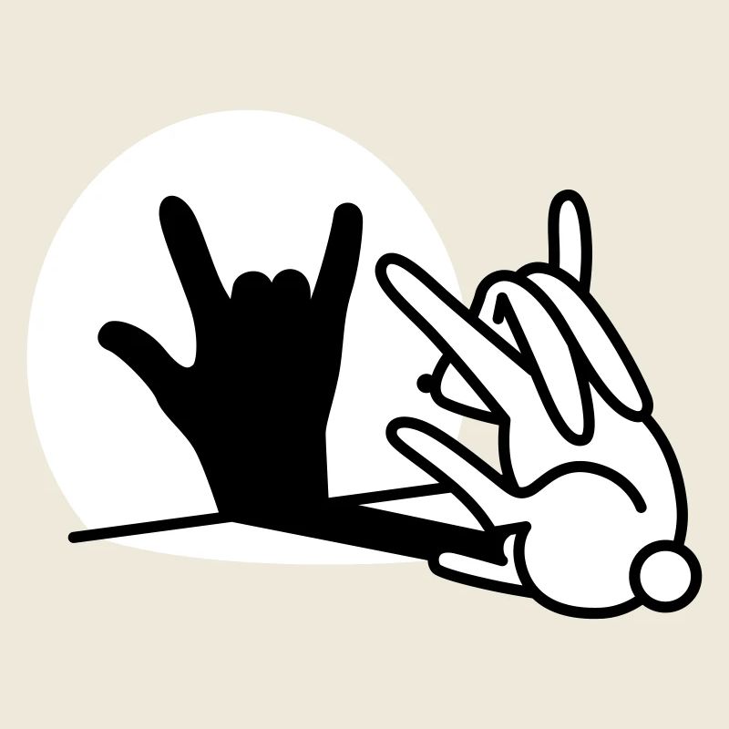 Rabbit shadow hand ROCK music HARD ROCK fan