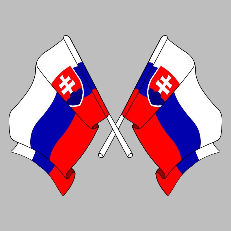 Two flags Slovakia