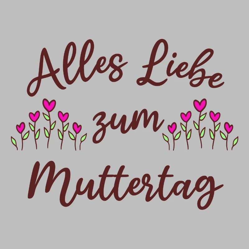 Alles Liebe zum Muttertag - Herzblumen Mama Mutter