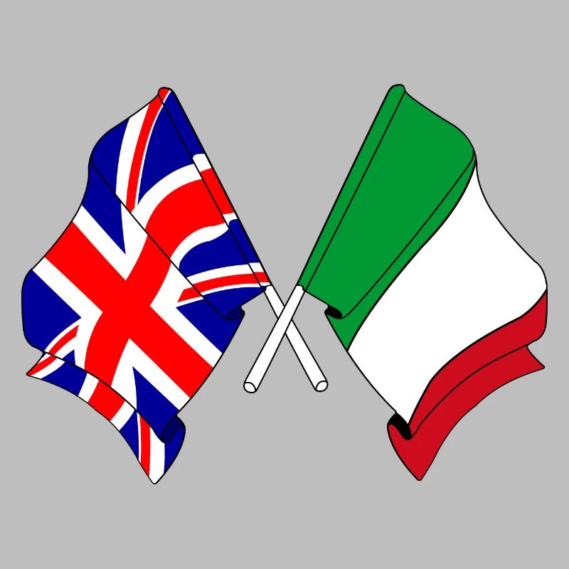 Drapeau Angleterre, drapeau Italie