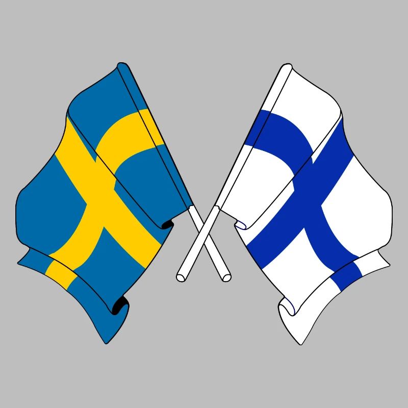 Drapeau de la Suède, drapeau de la Finlande