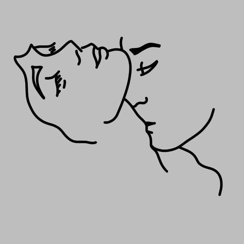 Baiser l'amour du cou