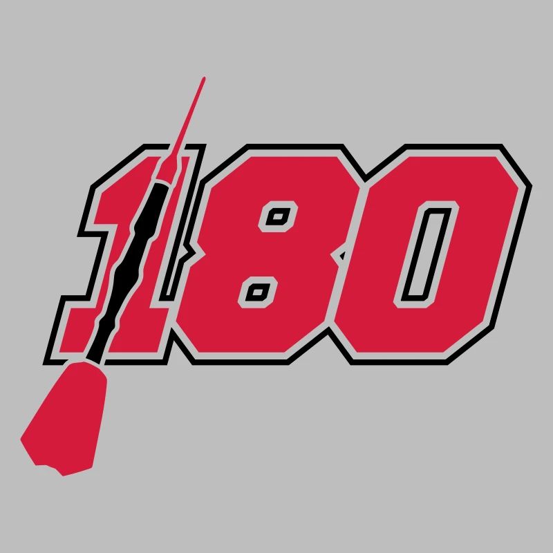 hit 180 points logo silhouette dart arrow dart