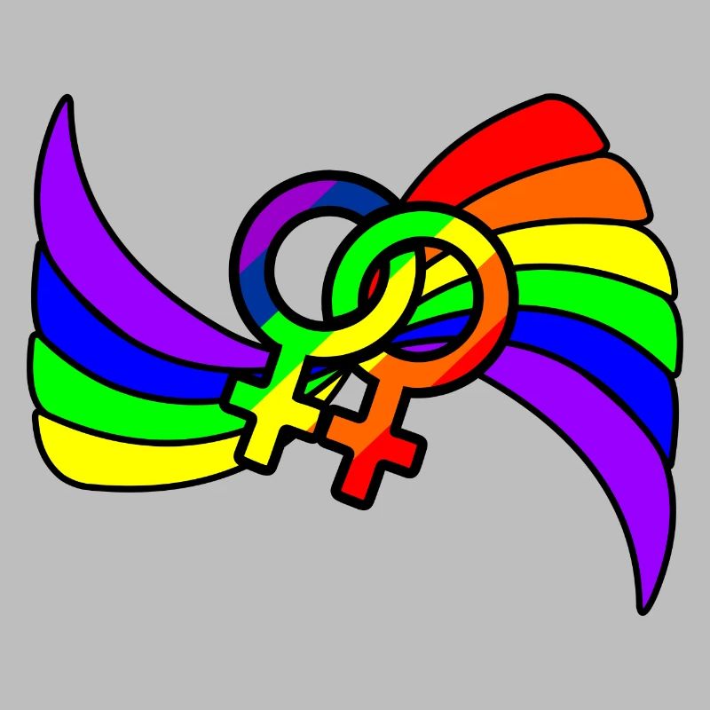 Regenbogen lesbies stolzes Logo