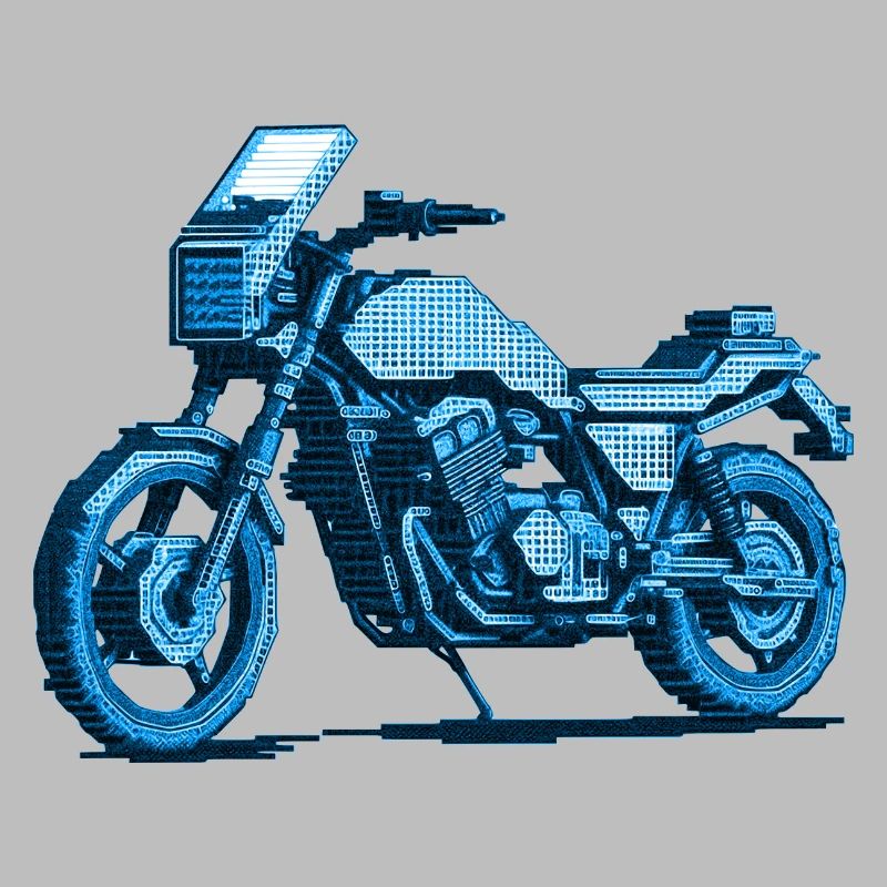 Illustration de moto en aspect vectoriel 8 bits