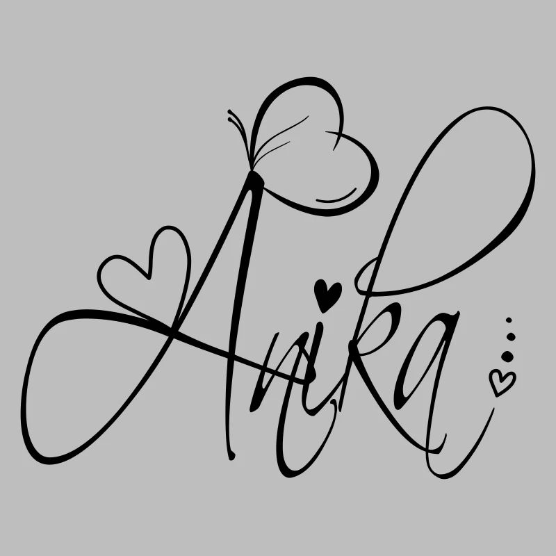 Anika Last Name First Name Girl Calligraphy Decor