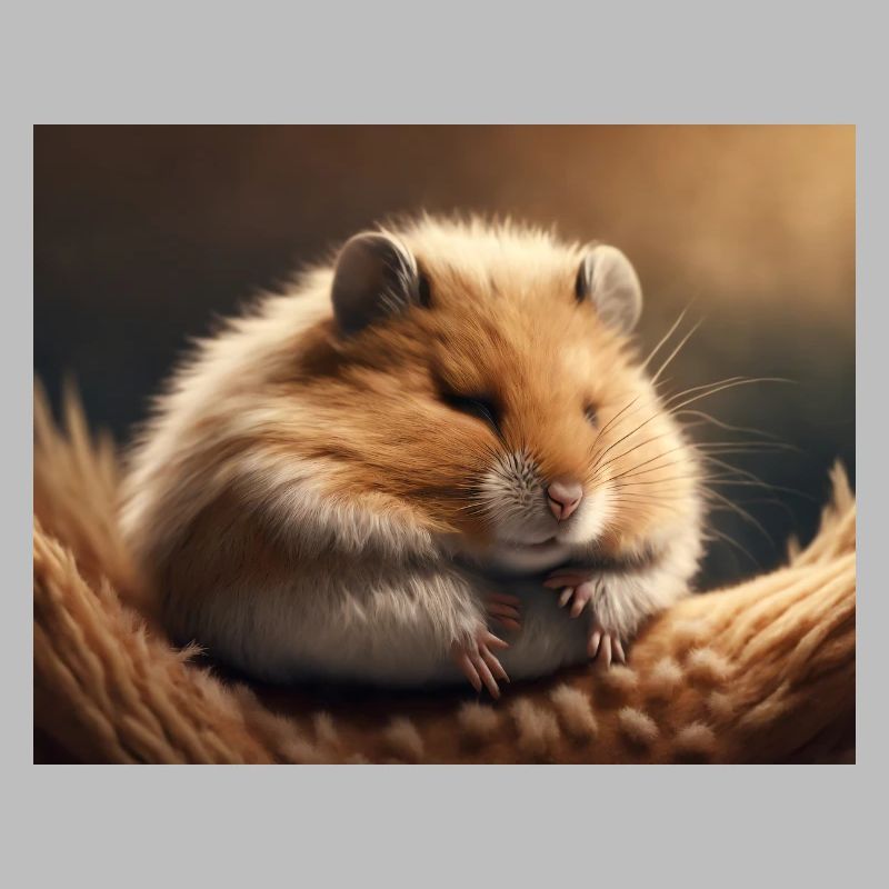Cute animals doing hibernation – hamster