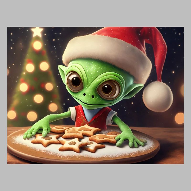 extraterrestre portant un pull de Noël laid