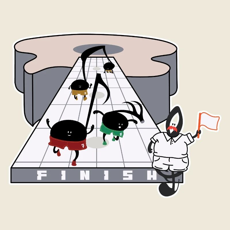 Ligne d’arrivée de la course à blobs