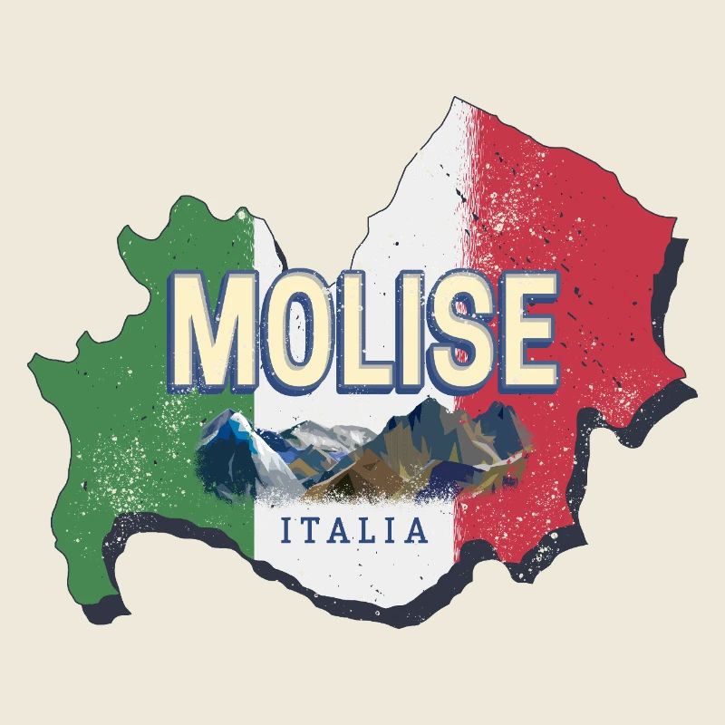 Molise Italy Retro Region Map Souvenir