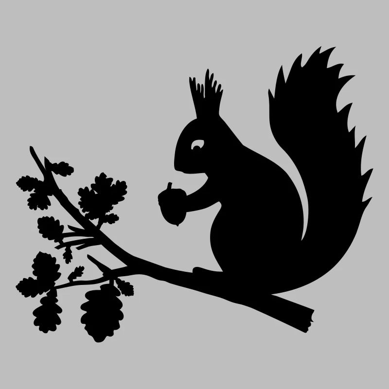 Eichhörnchen Eichel Zweig Eiche Blätter Baum Wald