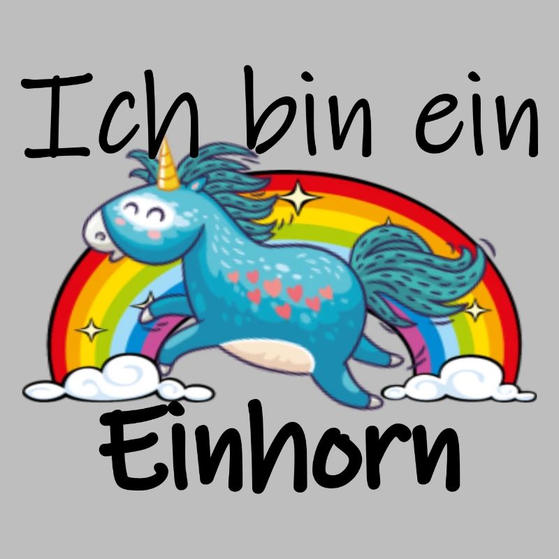 Ich bin ein Einhorn mit Regenbogen