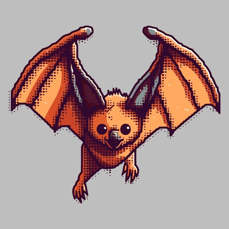 8 bits Flying Fox dans le pixel art rétro et vintage