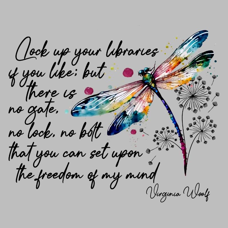 Conception de la citation de la liberté de Virginia Woolf