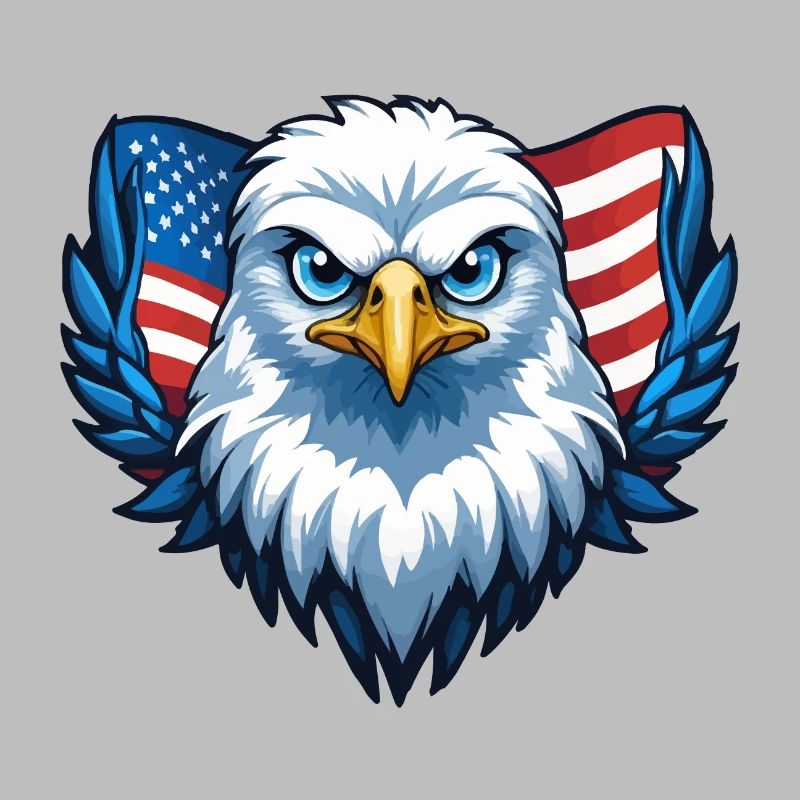 Drapeau des États-Unis Eagle Wings