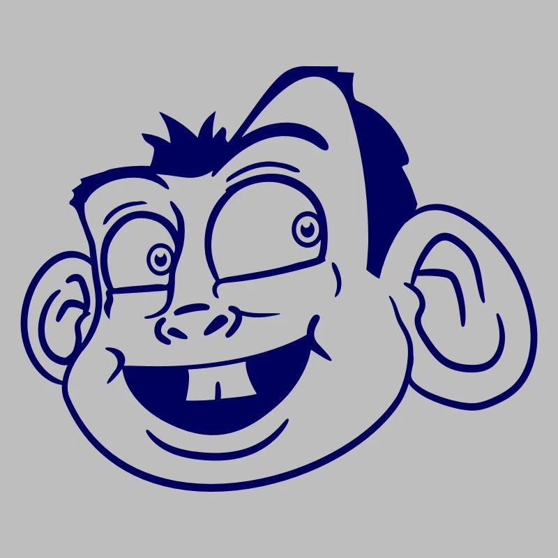 Monkey Face Cute Cute Head Laughs Happy