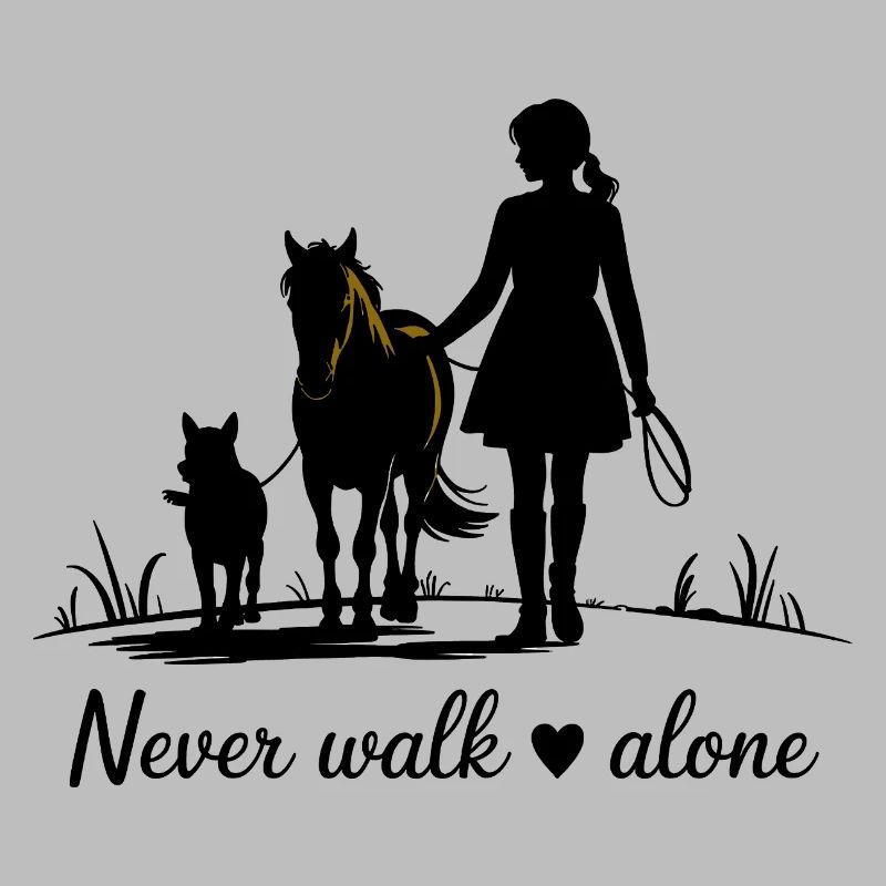Never Walk Alone – Pferd, Mädchen & Hund
