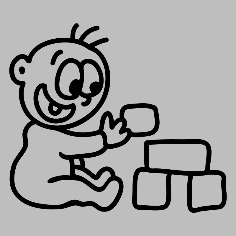 Bébé - blocs de construction - ligne