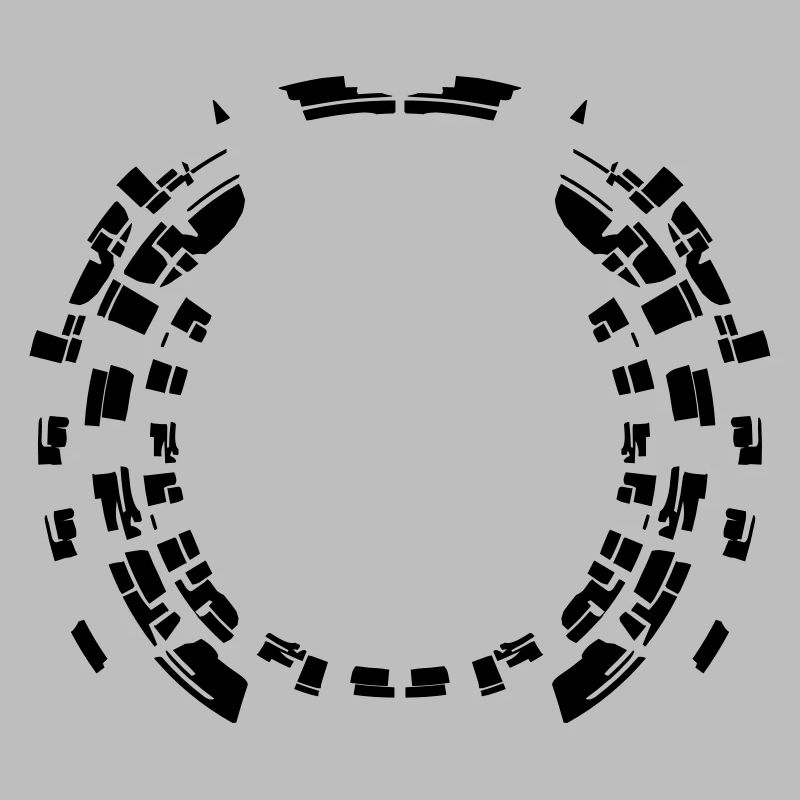 Circle border pattern round frame