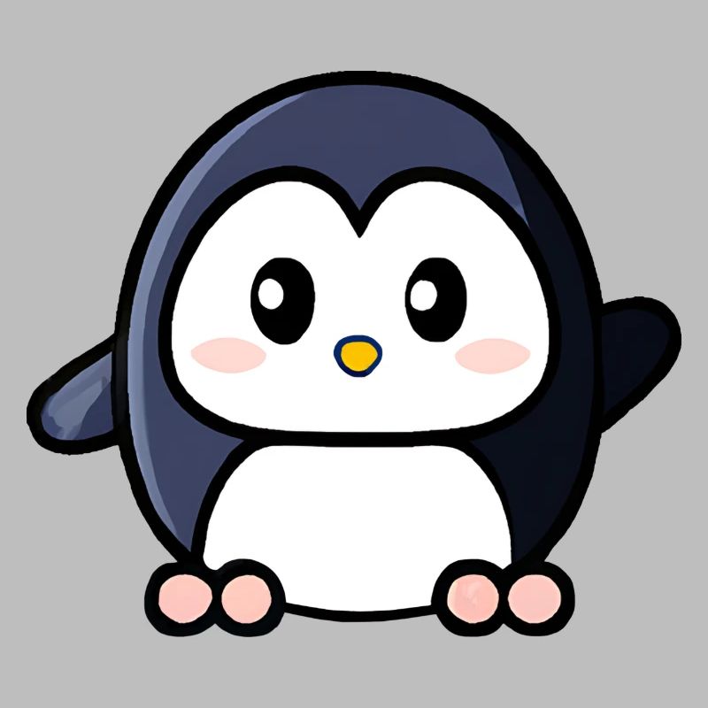 Mignon pingouin agitant