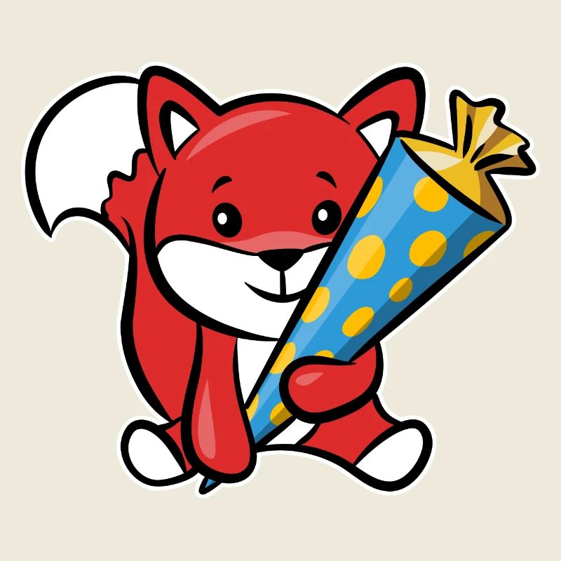 Cunning fox with sugar cone