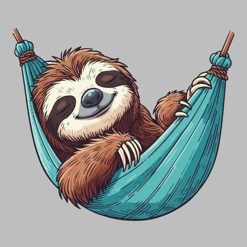 Sloth sleeping in hammock pajamas