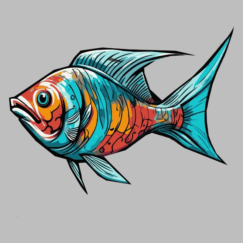 Colorful Graffiti Fish