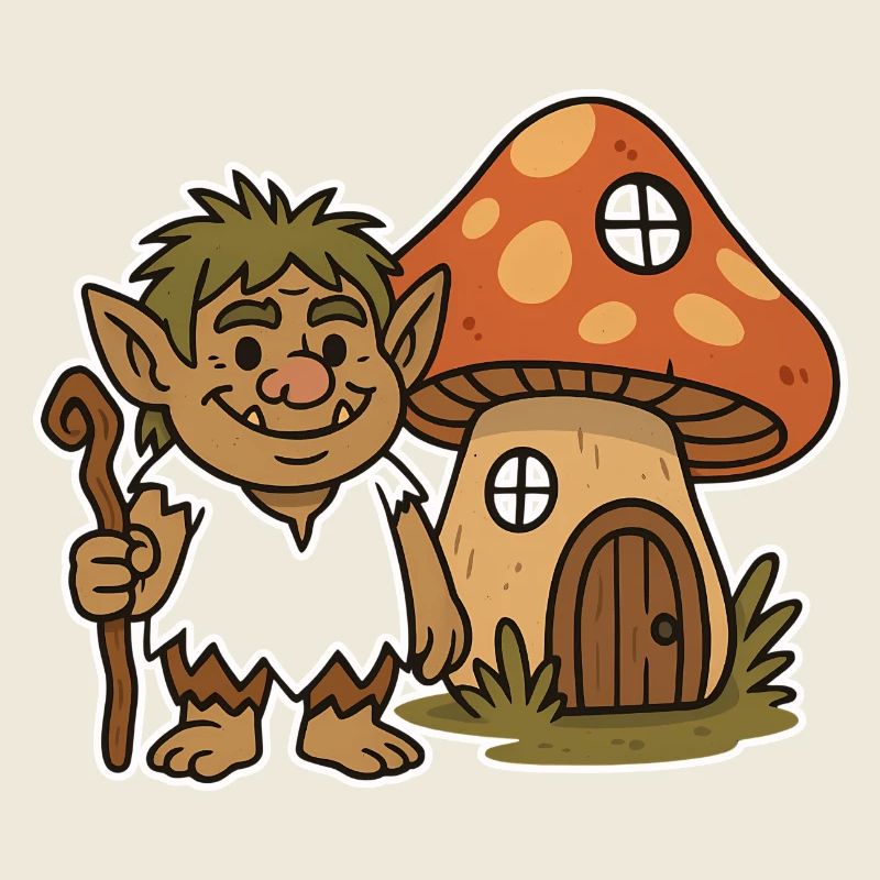 Waldtroll am Pilzhäuschen